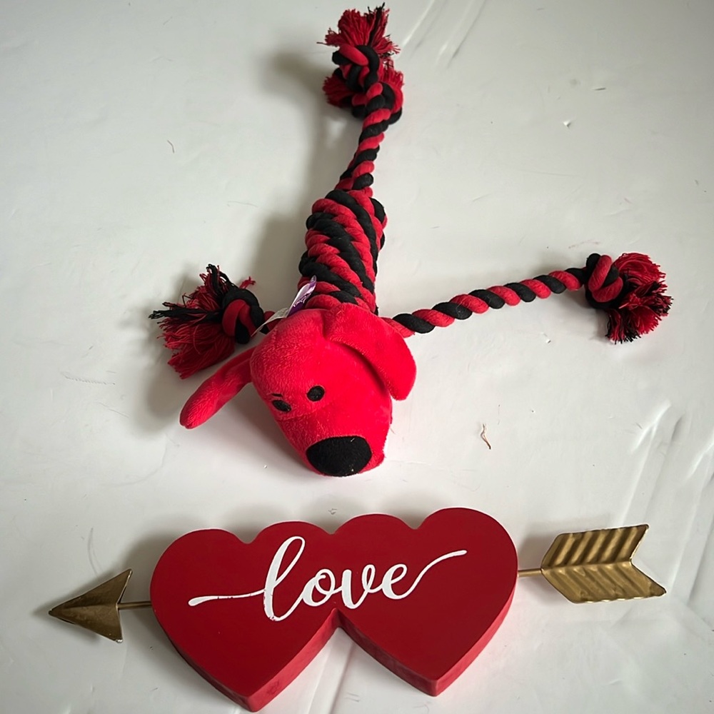 Multipet Red Loofah Dog Rope Tug of War Toy